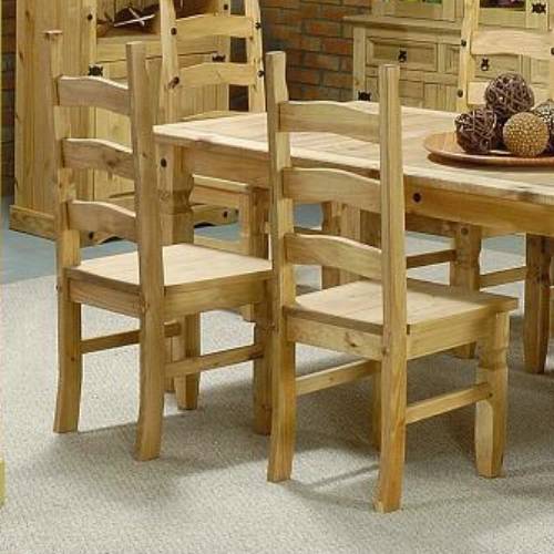 Corona Mexican Pine Furniture Corona Pine Dining Chair Large x2