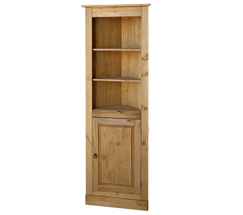 Corona Pine corner bookcase