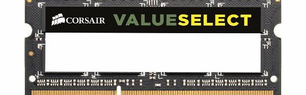 Corsair CMSO4GX3M1A1600C11 Value Select 4GB (1x4GB) DDR3 1600 Mhz CL11 Mainstream Notebook Memory Module