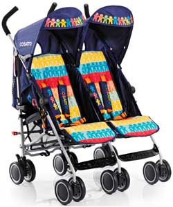 Cosatto Ditto Twin Pushchair - Random Rainbow