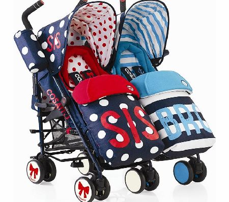 Cosatto Supa Dupa Twin Pushchair Bro n Sis 2015