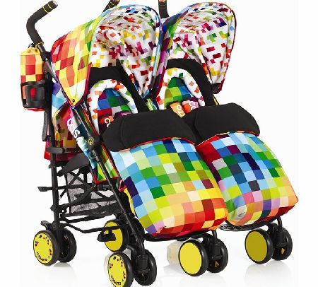 Cosatto Supa Dupa Twin Pushchair Pixelate 2015