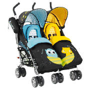 You2 Twin Pushchair, Owl & Pussycat