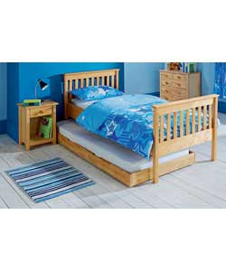 cosmo Single Bedstead with Trundle and Sprung Mattress