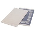 Cotton Bathroom Rug - cream\blue