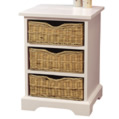 Farmhouse 3 Drawer Chest-off white