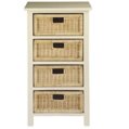 Kentan 4-drawer chest - winter white stain