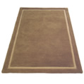 Cotswold Company Wool Border Rug - medium brown