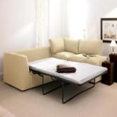 cotswold Corner Group - Dorchester Linen Flock Cream - White leg stain