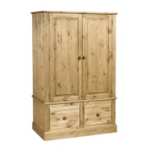 wide 2 door 2 drawer wardrobe