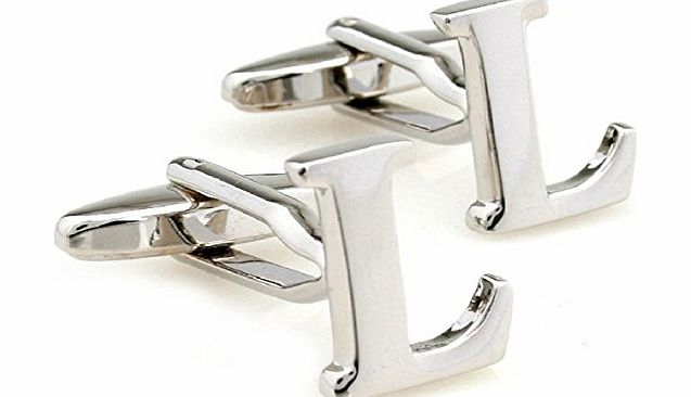 Coxeer Initial Cufflinks (Alphabet Letter) (Initial L)