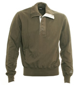 Brown 1/4 Zip Sweatshirt