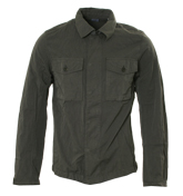 Dark Grey Full Zip Over-Shirt