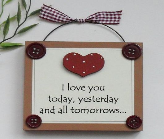 Craftworks Originals Love You Gift Wooden Keepsake Plaque