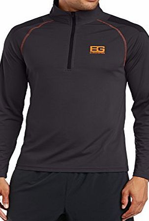 Craghoppers Mens Bear Grylls Core Long Sleeved Tech T-Shirt - Black Pepper/Black, Large