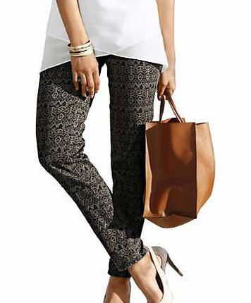 Creation L Ethnic Print Cotton Trousers