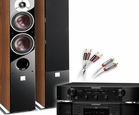 CA-FS11-BW Separates System (Marantz CD6005 CD player Black + Marantz PM6005 amplifier / DAC Black + DALI ZENSOR 5 speakers Walnut + 130 QED cable bundle). 2 Year Guarantee + Free next