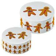 CREATIVE Tops Gingerbread Set Of 2 Cake Tins