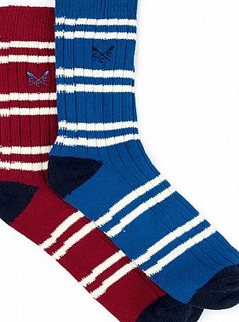 Crew Clothing 2 Pack - Rugby Stripe Sock