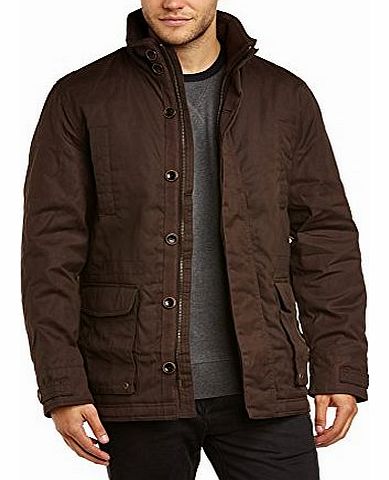 Mens Hudson Wax Long Sleeve Jacket, Brown (Chocolate), Medium