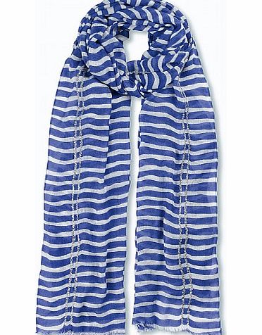 Stripe Lurex Edge Scarf