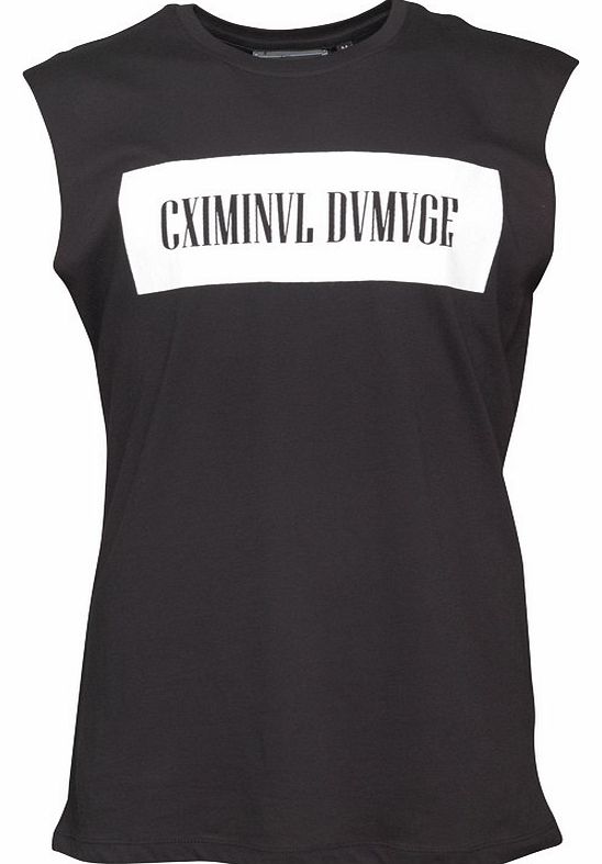 Mens Box Sleeveless T-Shirt Black