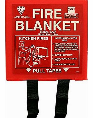 Crusader Fire Safety Blanket 1 Metre BSI Approved Home Office Kitchen Caravan Motorhome Tent