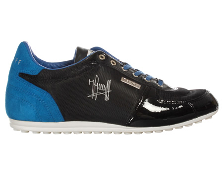 Cruyff Alano Black/Blue Mesh Trainers