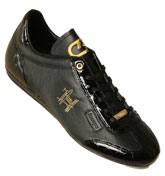 Cruyff Recopa Classic Black/Gold Leather Trainers