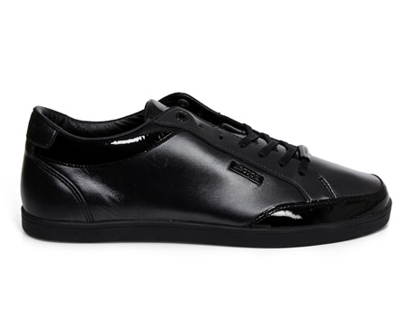 Cruyff Pelota Black Leather Trainers