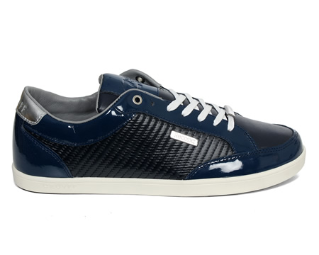 Pelota Navy Leather Trainers