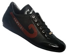 Cruyff Vanenburg Black/Red Leather Trainers