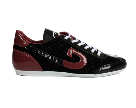 Cruyff Vanenburg Black/Red Perforated Suede