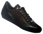 Cruyff Vanenburg Black/Silver Leather Trainers