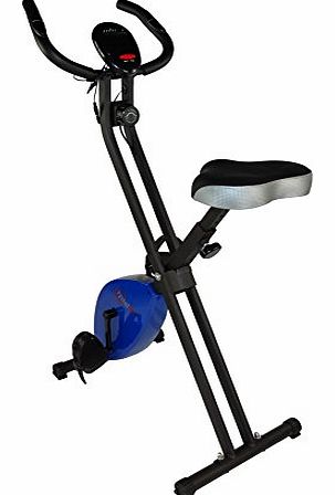 CrystalTec Folding Magnetic Resistance Exercise Bike X-Bike (Blue)