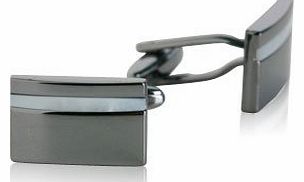 Cuff-Daddy Mother of Pearl Gun Metal Cufflinks