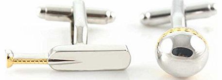 Cufflinks - Deluxe Mens Giftware Cricket Bat 