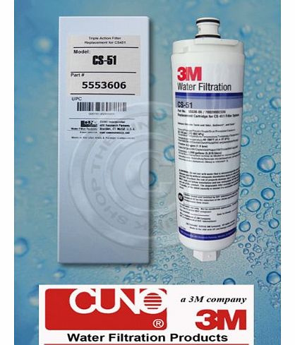 3M CUNO CS-51 FILTER CARTRIDGE for BOSCH, NEFF, SIEMENS FRIDGES/FREEZERS & ABODE AQUIFIER COMPATIBLE