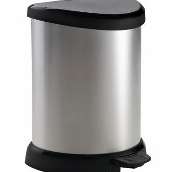 Curver 20L Deco Bin Silver