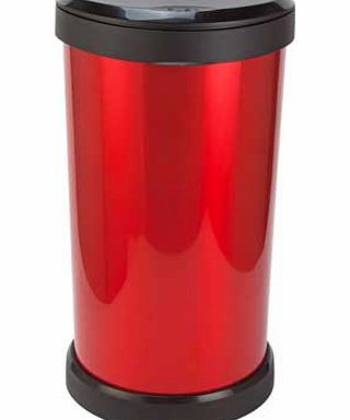 Curver 40 Litre Deco Touch Top Kitchen Bin - Red