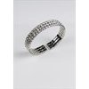 Curvety 3 STONE DIAMANTE CUFF BRACELET