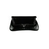 Curvety FOLDOVER CLUTCH BAG IN BLACK