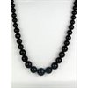 Curvety LONG BLACK BEAD NECKLACE