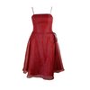 ORGANZA PROM DRESS IN DEEP RED