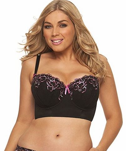 Curvy Kate Lingerie Curvy Kate Carmen Black and Boysenberry Balcony Bra SG2201 30E