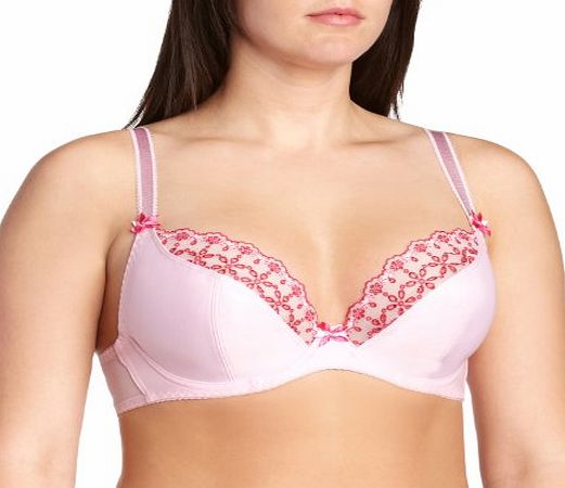 Curvy Kate Womens Daisy Chain Plunge Plain Everyday Bra, Pink (Sherbet/Rose), 36D