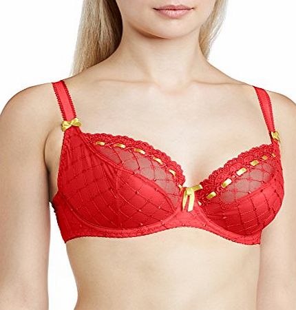 Curvy Kate Womens Portia Balcony Everyday Bra, Red (Poppy), 40H