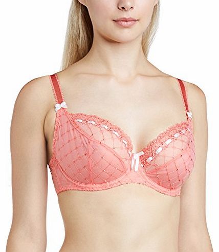 Curvy Kate Womens Portia Balcony Full Cup Everyday Bra, Red (Spice/Snow), 34DD