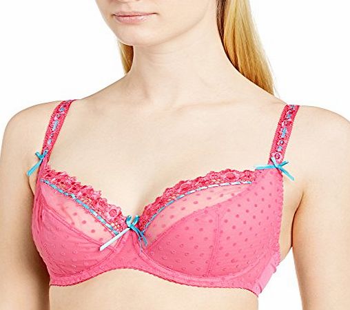 Curvy Kate Womens Princess Balcony Everyday Bra, Pink (Cerise/Topaz), 40E