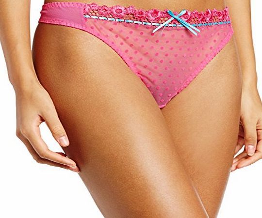 Curvy Kate Womens Princess Thong String, Pink (Cerise/Topaz), Size 12